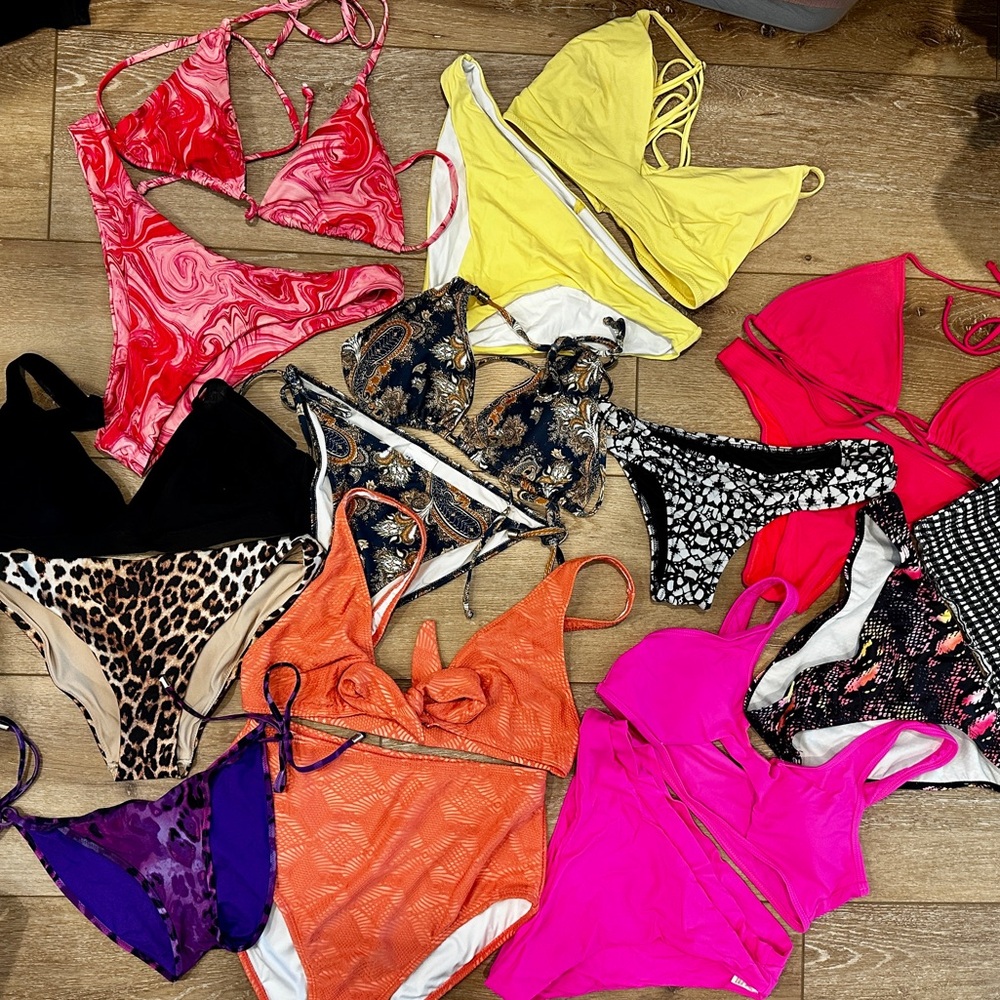 Swim Bikini Bundle Size 6-8 Mostly Mediums Aerie H&M Garage Shade & Shore ASOS